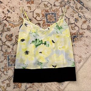 French Connection Yellow Floral Top | Size Small